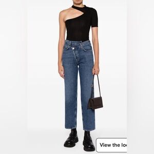 AGOLDE
asymmetric-waist cropped jeans